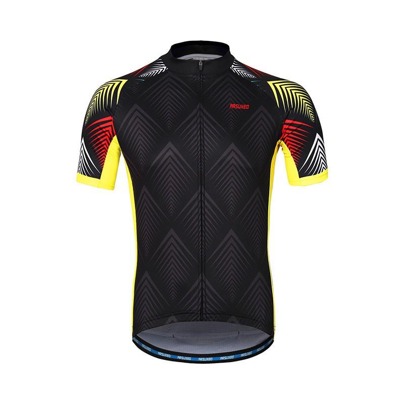 Mens Cycling Jersey Set Quick-Dry Breathable Short Sleeve Bike Outfit Mountain Road Riding