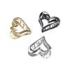 Zinc Zinc Alloy Ponytail Claw Clip Hollow Geometric Shark Clip Gifts Love Heart Metal Hair Claw  Girl