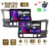 Автомобильный радиоприемник на базе Android Carplay для Honda Civic 2005-2012, автомобильный мультимедийный видеоплеер, GPS-навигация, WIFI, 2 + 32 ГБ