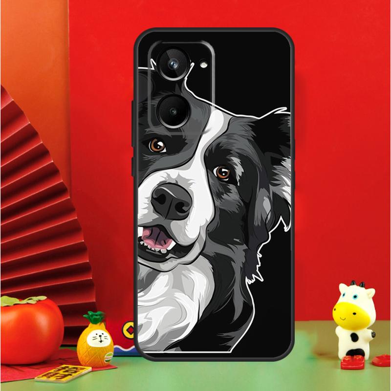 Border Collie Watercolor For Realme 15 Pro GT7 GT6 10 11 12 13 14 Pro Plus C67 C63 C61 C55 C51 C53 C35 C75 C65 Case
