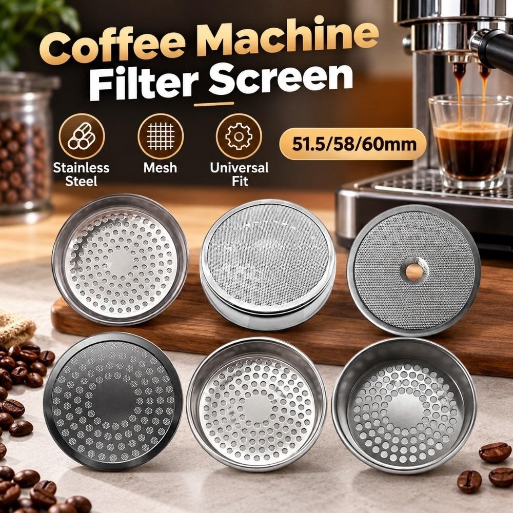 Mesh Coffee Machine Filter Screen 51.5/58/60mm Espresso Machine Filter Screen Coffee Brewing