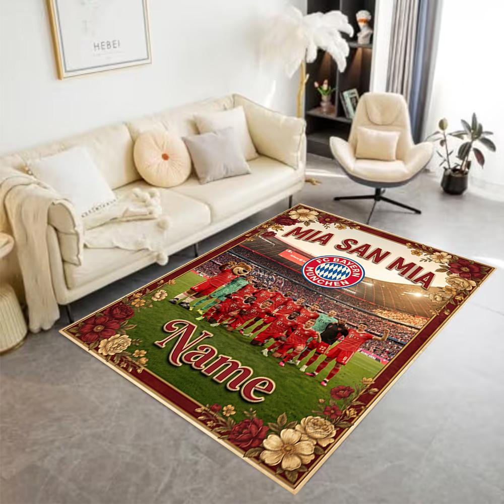 Vintage Bayern Munich Poster Floor Mat Perfect for Dormitory Playrooms Dining Room Entryway Anti-slip Rug Anime Office Decor Birthday/Christmas Gift