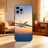 Чехол для телефона Самолет Самолет Для iPhone 17 16 15 14 13 12 Max Plus Силиконовый Черный Чехол