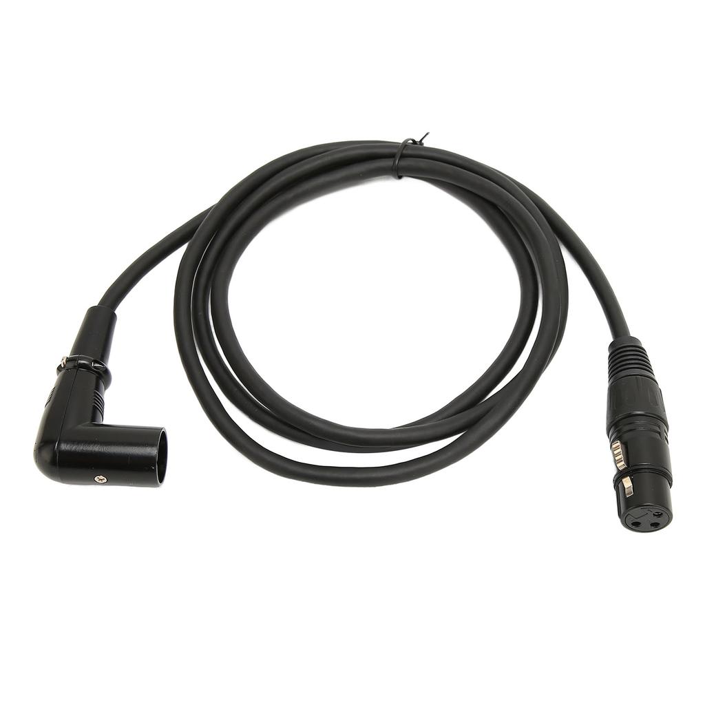 Звуковой кабель XLR угловой штекер-гнездо посеребренный 3-контактный микрофонный кабель XLR для динамика усилителя 4,9 фута