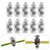 10PCS Lightning Protection Cable Clamp External Hex Copper Grounding Protection Cable Clip for PV Module