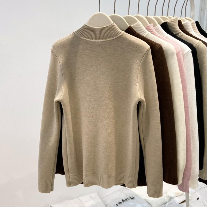 Womens Thick High-Neck Knit Sweater Soft Warm Base Layer Pullover Winter Casual Office Wear