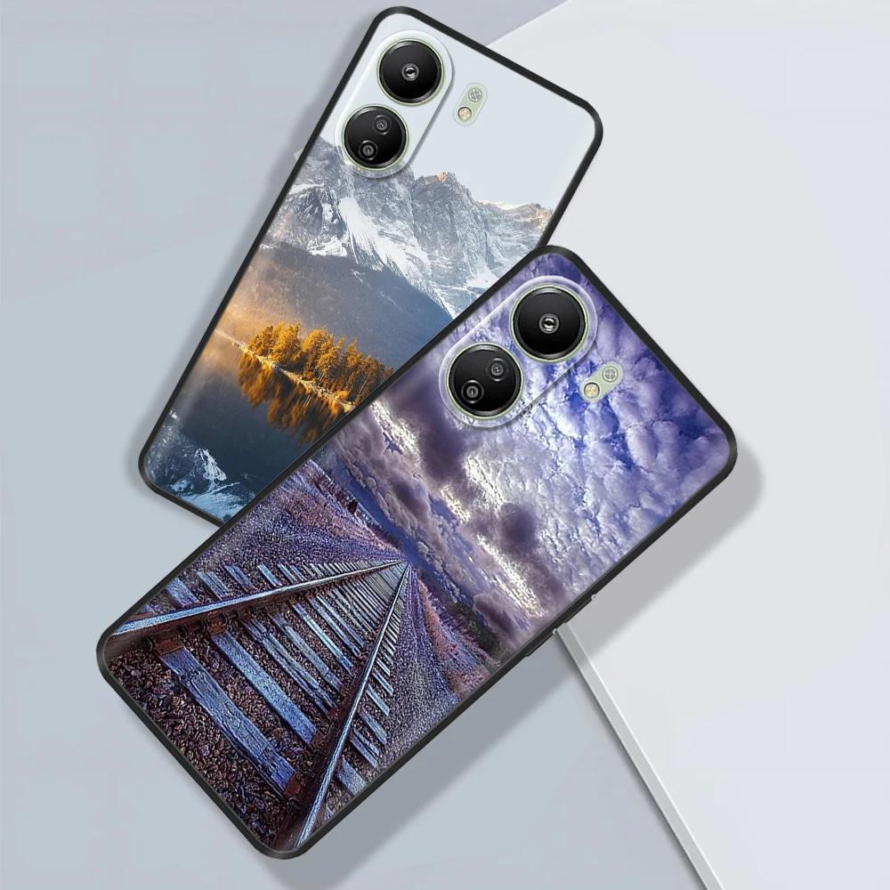Чехол для Poco C65 Силиконовый чехол для Xiaomi POCO C 65 4G Чехол Сердце Бабочка Полная защита Мягкий жидкий силикон Чехол для телефона