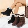 Fashion 2025 New Sweet Bowknot Snow Boots Women Winter Fashion Lace Decoration Ankle Boots for Woman Short Plush Non Slip Shoes Autumn