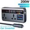 Портативный автомобильный инвертор DC 12V/24V в AC 220V Адаптер розетки с 3 USB-портами Быстрая зарядка Зарядное устройство для Автомобиля Грузовика Внедорожника Дома на колесах Зарядное устройство для телефона Адаптер