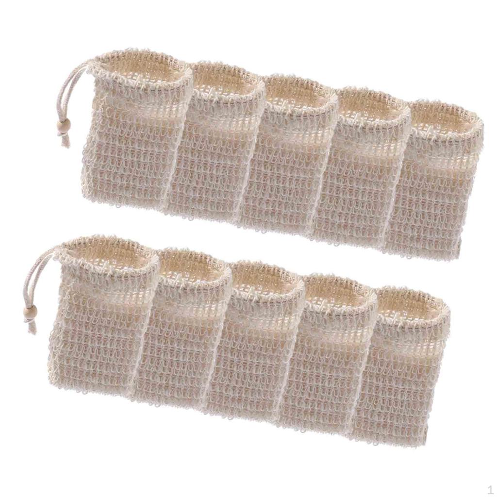 10 шт. мыльница Saver Pouch для ванной комнаты вспенивание и высыхание сизаль путешествия быстро