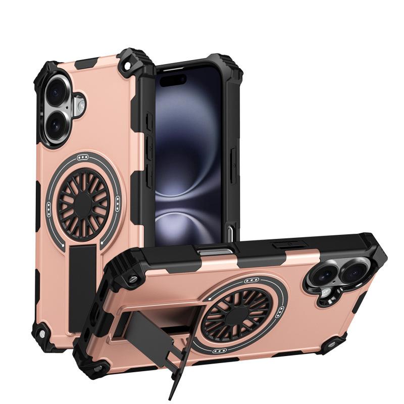 Внешняя торговля применимая iPhone17Pro противоударный чехол для мобильного телефона Apple 16Promax магнитный держатель 15 ремешок задний чехол