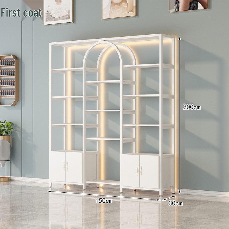 Elegant Display Stand: Nail Art and Skincare Storage Rack for Beauty Salons