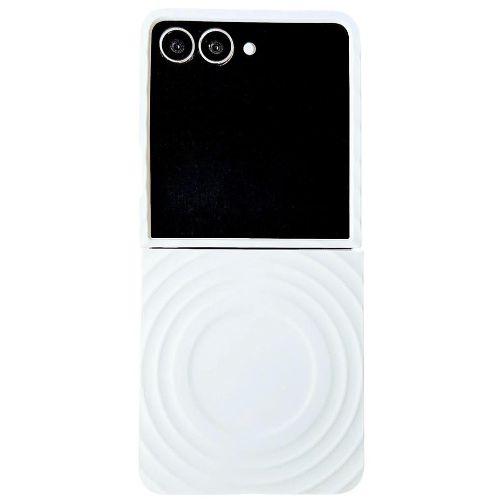 For Samsung Galaxy Z Flip7 5G Magnetic Case Skin-Touch Wave Texture Hard PC Phone Cover