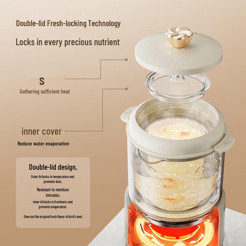 Bear Mini Electric Stew Pot & Health Kettle (0.8L) CN plug (adapter included)