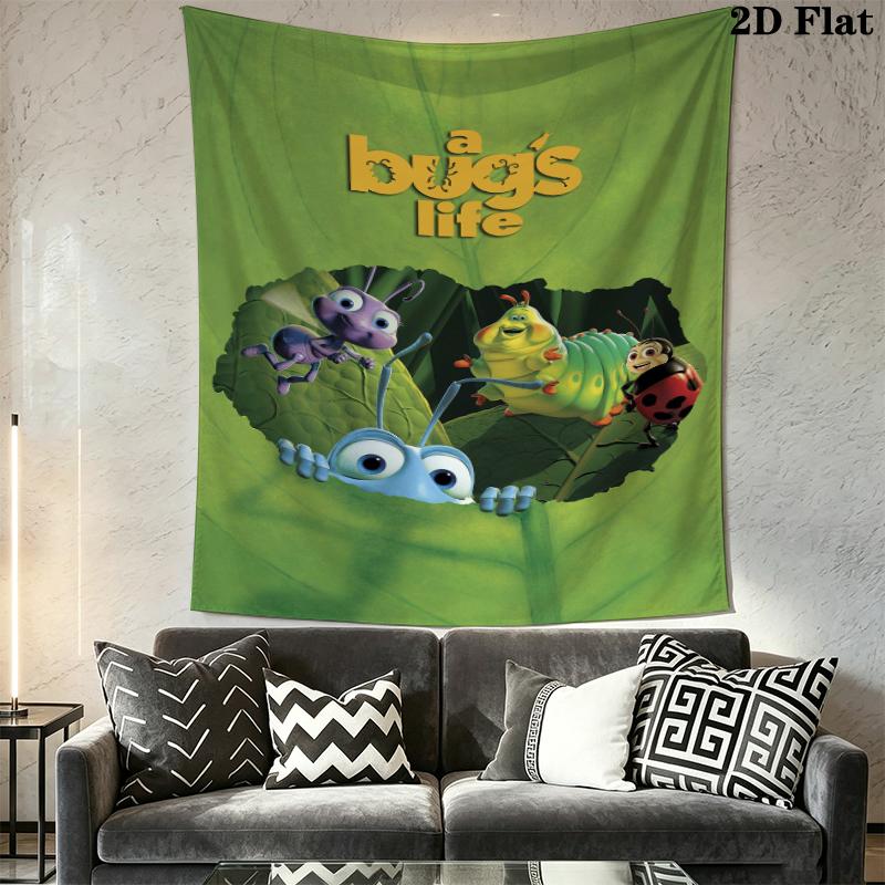 A Bug's Life Wall Tapestry Aesthetic Wall Hanging Printed Fabric Blanket Decorative Tapestries for Bedroom Living Room Home Decor