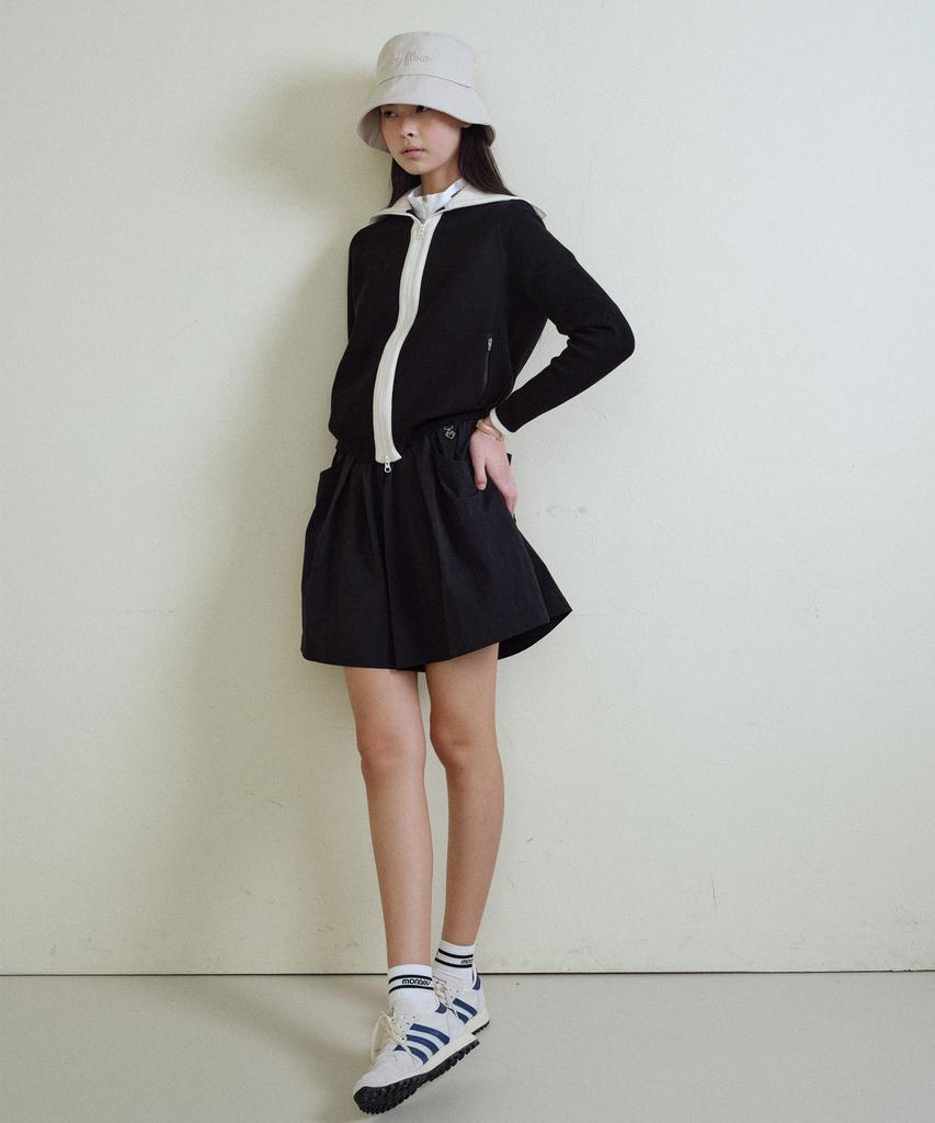 MONDAYFLOW New Adore Knit Zip-Up_Black