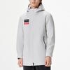 Anta Однотонная водонепроницаемая куртка средней длины с капюшоном, мужская верхняя одежда, трава-зима-серый 152417909-1