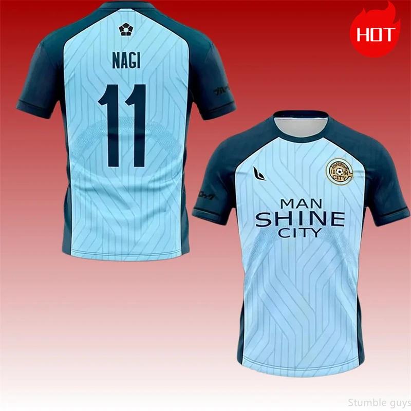 Blue Locker Room Anime Short Sleeve T-shirt Soccer Jersey Boys Clothes Girls Harajuku Cosplay Graphic Tees For Men Women