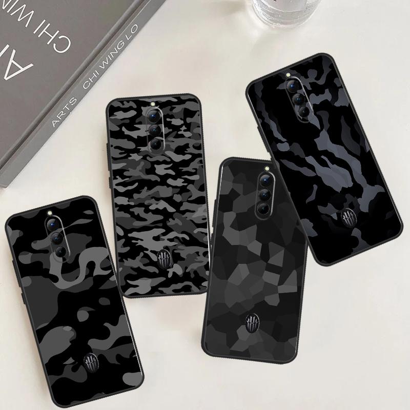 Black Night Camo Camouflage Case For Nubia Red Magic 9 Pro Plus 5G 5S 6R 6 7 6S 7S Pro Cover For Redmagic 8 8S Pro Plus