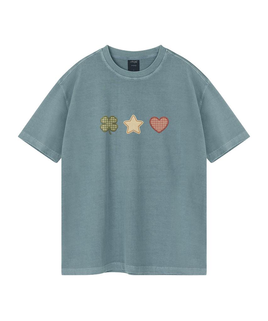 WILDROCK Clover Club Pigment Oversized Short Sleeve T-Shirt (Includes Cropped) (Type A)