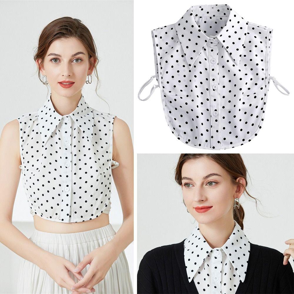 Detachable False Collar White Shawl Wrap New Lapel Half Shirt Women Girls