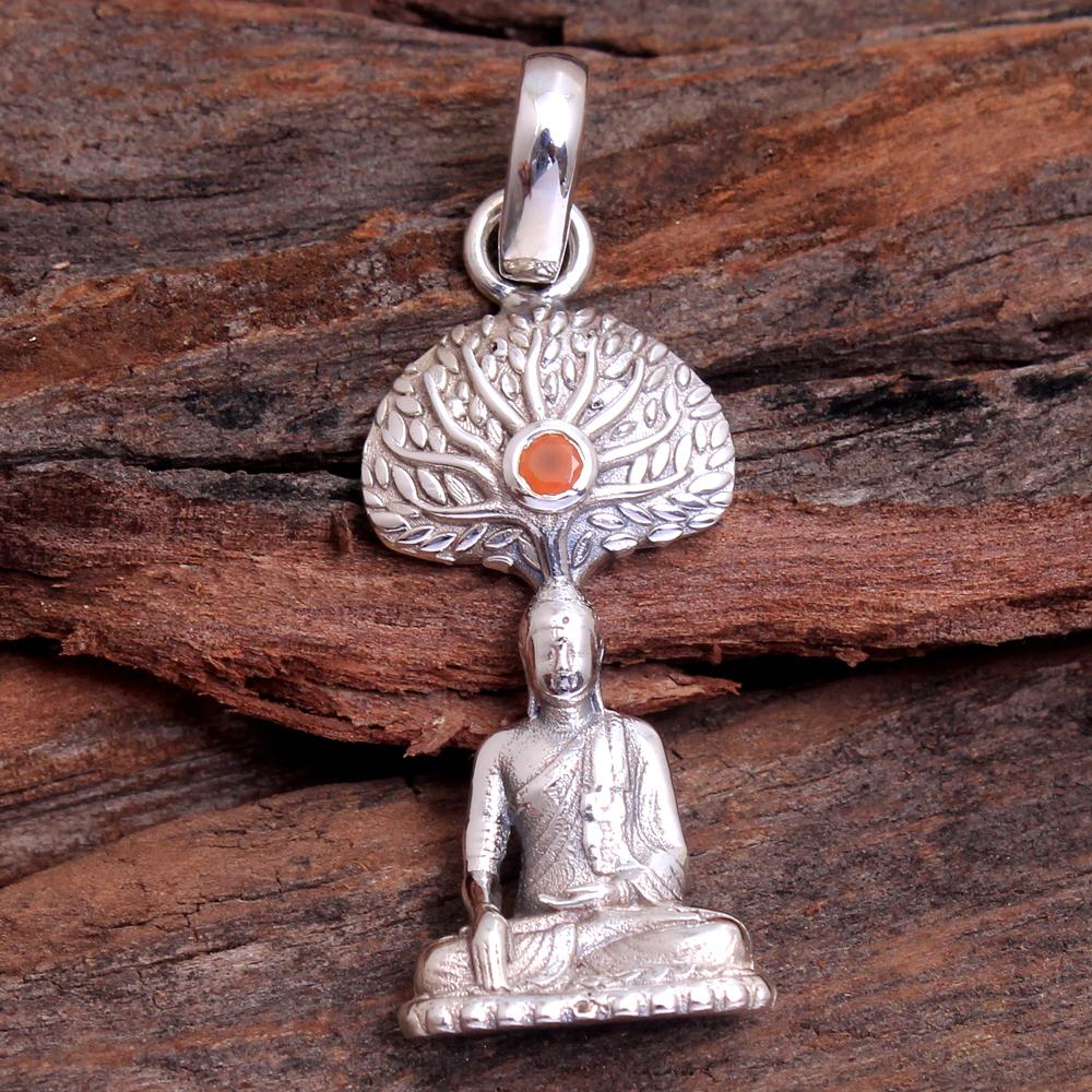 Синий топаз, перидот, аметист, сердолик, гранат, цитрин, подвеска Будды, стерлинговое серебро 925 пробы, очаровательные ювелирные изделия