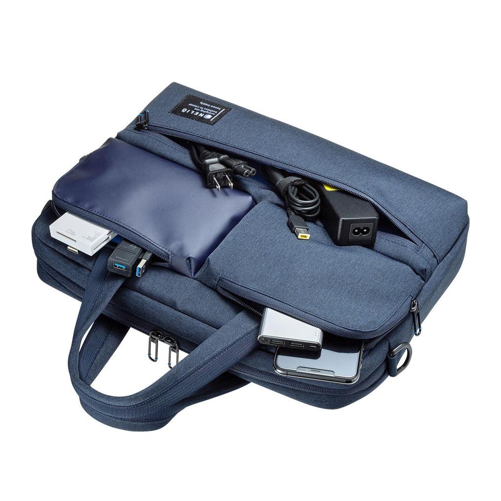 Sanwa Supply Casual PC Bag Compatible with Inch Wide Navy 13.3 BAG-CA11NV