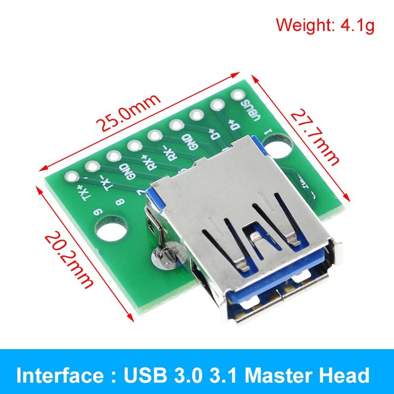 5/10 ШТ. USB-разъем папа / MINI MICRO USB на DIP-адаптер, разъем мама 2.54 Разъем Тип-C USB2.0 3.0 Конвертер-мама