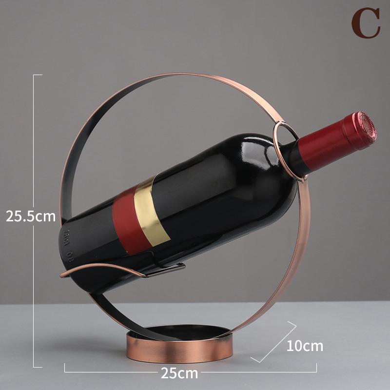 Creative Metal Wine Rack Vintage Wine Bottle Storage And Glass Holder Bar Home Decoration Display Stand