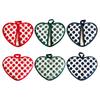 Baking kitchen high-temperature resistant oven special double-layer thick cotton heart-shaped hand clip insulation pad coaster