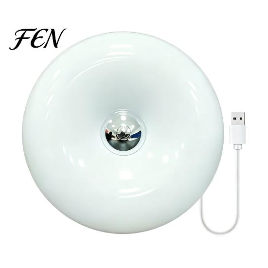 Donut Ambient Light Night Light, Wireless Rechargeable 2-in-1 Table Lamp with Touch Dimmer, Aesthetic Room Decor Warm Orange Glow Wall Mountable