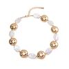 Irregular Baroque Pearl Splicing Metal Collar Niche Design Clavicle Chain Jewelry Necklace