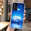 Мягкий чехол для телефона с цветами лотоса сине-белыми цветами для Samsung Galaxy A52 A42 A32 A12 A22 A51 A50S A30S A20S A10S A71 A41 A31 A21S A40 A20