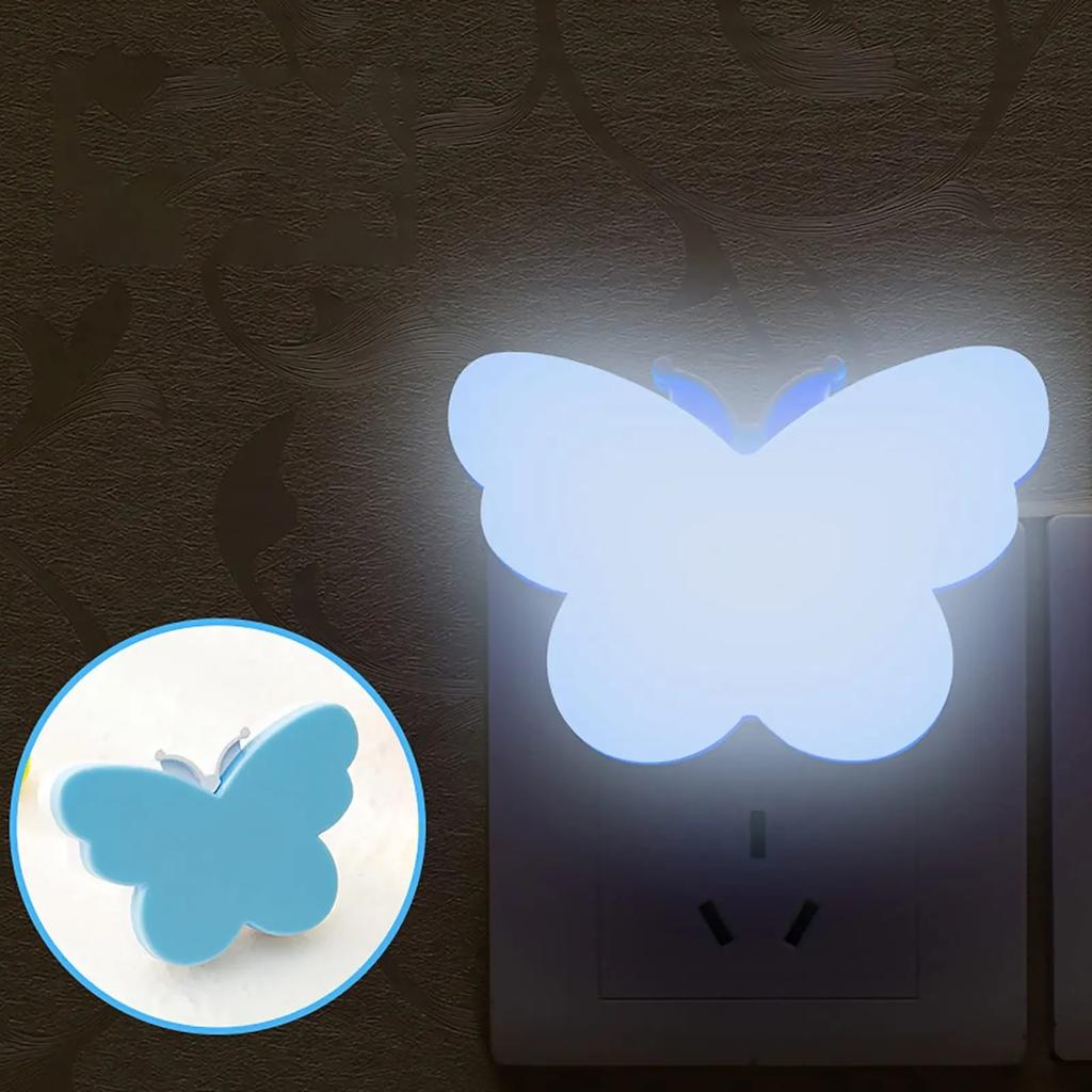 Butterfly LED Night Light US Plug in Smart Sensor For Room Decor Bedroom Kitchen Stairway Aisle Lighting Hallway Night Light