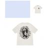 Mens Loose Fit Cotton Blend Short Sleeve T-Shirt With Cartoon Print Breathable Casual Tee Teens Adults