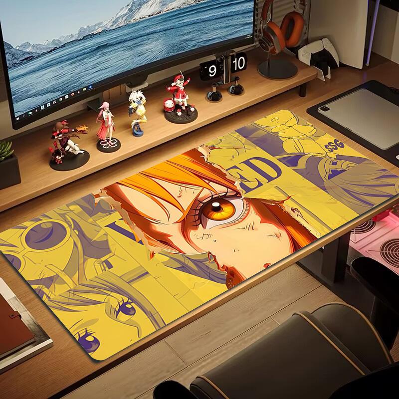 Nami Print Cushion Non-slip Laptop Tablet Big Mousepad XXL Mat Mini PC Playmat With Lock edge
