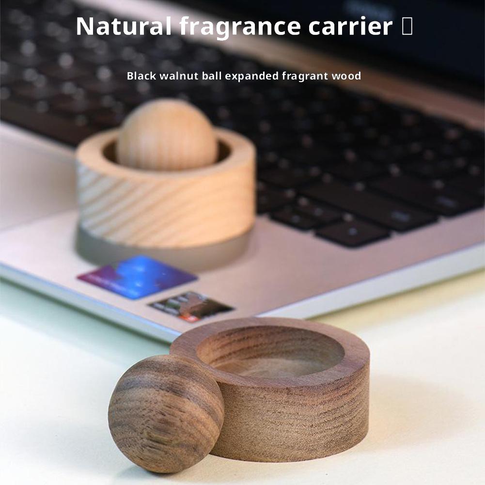 Walnut/beech Wood Essential Oil Diffuser Wood Mini Cute Natural Fragrance Expander For Auto Center Console Armrest Box Decoratio