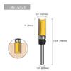 Straight Tooth Trim Router Bit 6.35m Shank Drill Bit New Slotting Cutter  Woodworking Tool