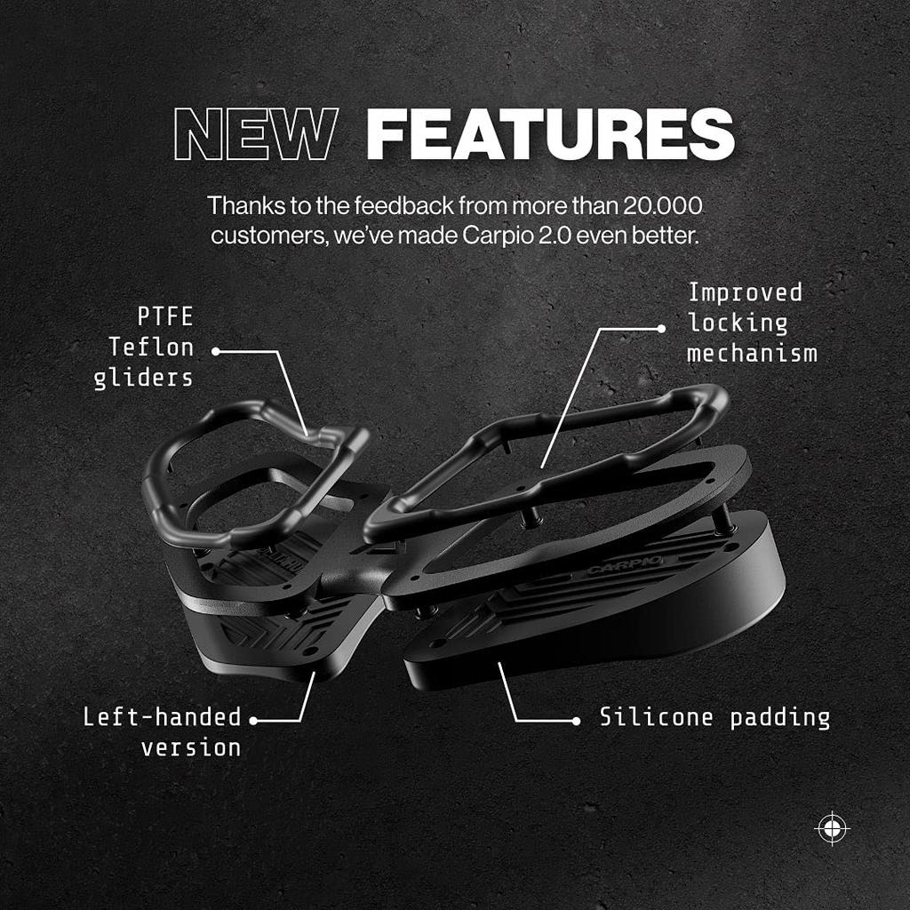 DELTAHUB Carpio Регулируемая эргономичная подставка для запястья для уменьшения запястья Гарантированная 2.0 Мышь, Усталость, (Правая рука/Черный/Маленький)