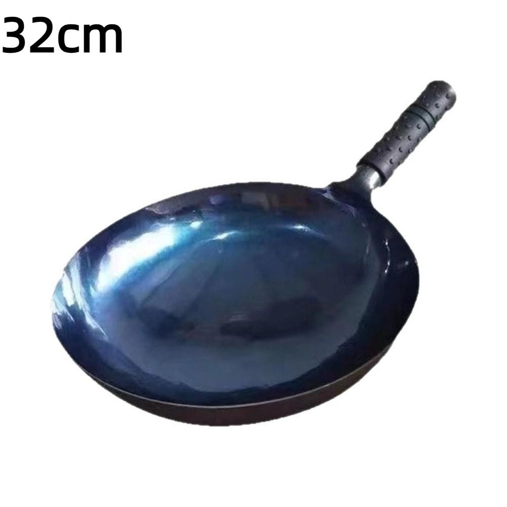 32/34/36cm Cast Iron Wok Non Stick Kitchen Tools Durable Cookware Cooking Pot  Gas Induction Cooker