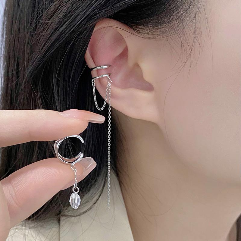 Асимметричные клипсы с кисточками, легкие, роскошные, высококачественные, чтобы лицо выглядело стройным и нишевые серьги без прокола ушей, украшение для ушей