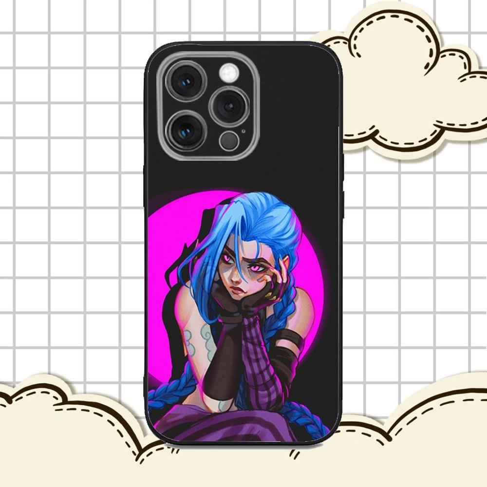 Чехол для телефона J-Jinx A-Arcane для iPhone 16e, 16, 15, 14, 13, 12, 11, Pro, X, XS, Max, XR, Plus, Mini, Мягкий черный чехол