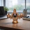 Gold Art India Идол Господа Венкатешвары Баладжи | Антикварное матовое покрытие с медным напылением Маленький Тирупати Баладжи