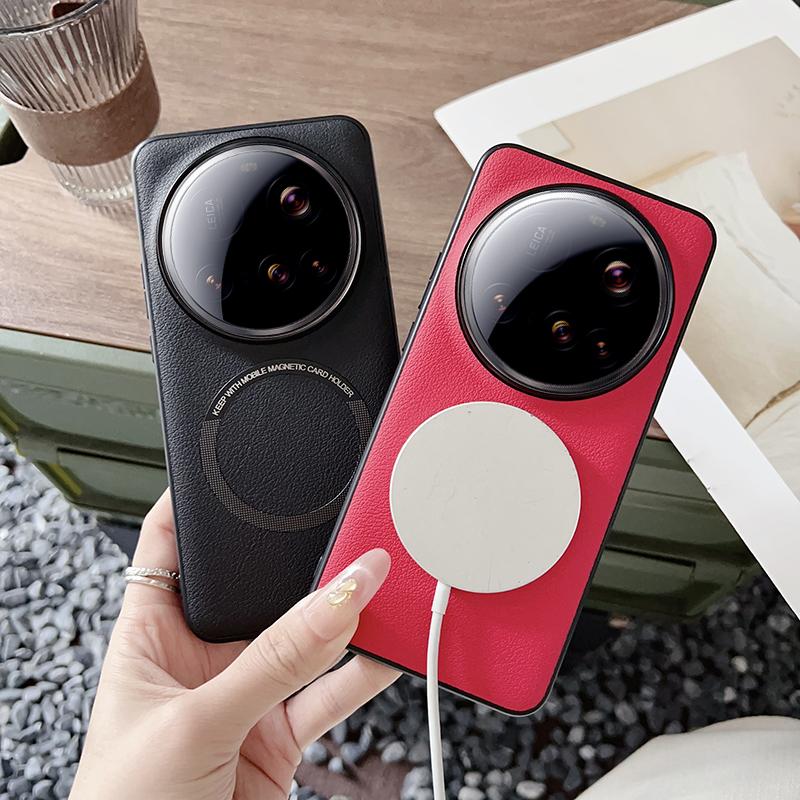 For Xiaomi 15 Ultra Magnetic Case Anti-Drop PU Leather + TPU Cover