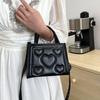 Шикарная ретро однотонная мини-сумка, универсальная сумка через плечо из искусственной кожи в корейском стиле с узором в виде сердца и любви для девочек старшей школы