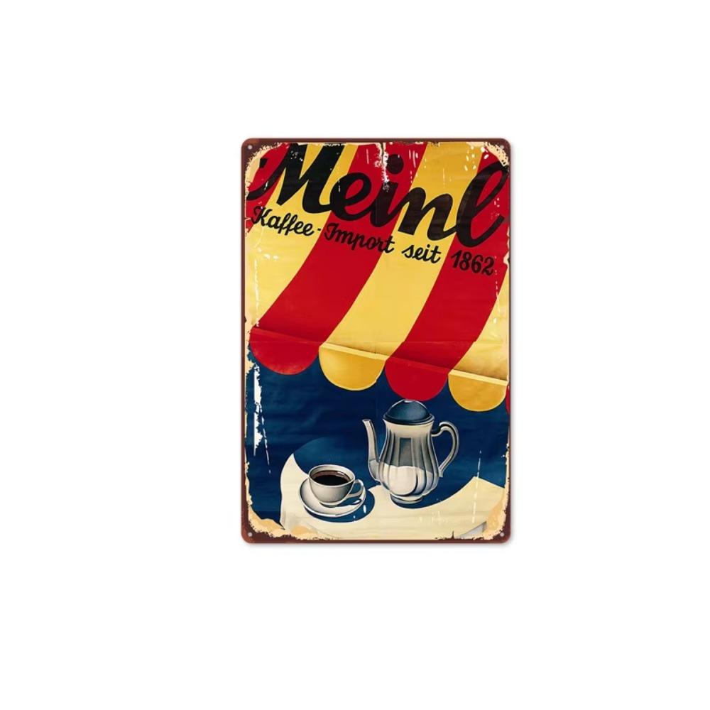 Постер для кофе в винтажном стиле, жестяная табличка: Декоративное настенное панно в индустриальном стиле для фоновых стен