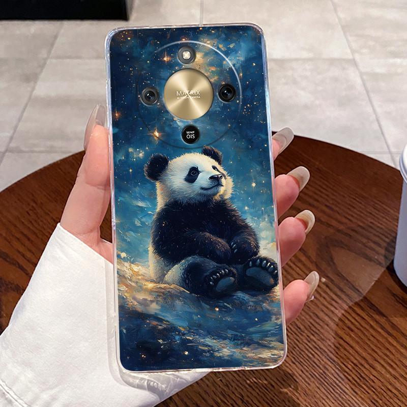 Чехол для Honor X9d Case 5G Эстетичный Модный Милый Мультяшный Кот Мягкий Силиконовый Задний Чехол HonorX9d X 9d 5G Прозрачный Чехол для Телефона
