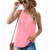 2026 Summer Women's Solid Color Vest Single-Button Top Casual T-Shirt