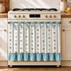 Kitchen Oven Curtain With Tie-Backs Linen Style Farmhouse Short Drape Range Hood Or Appliance Cover