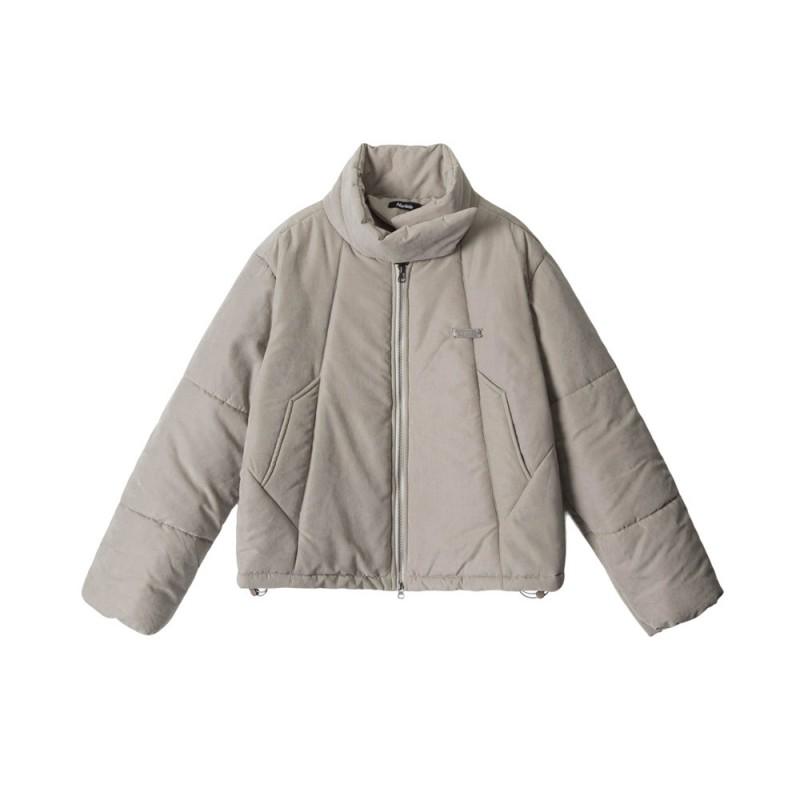 HeyHenry Winter Stand Collar Puffer Jacket Unisex Loose Fit Casual Retro Coat